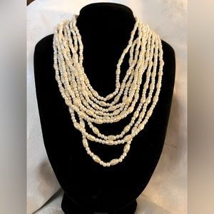 Napier Vintage 9 Strand Faux Pearl Necklace